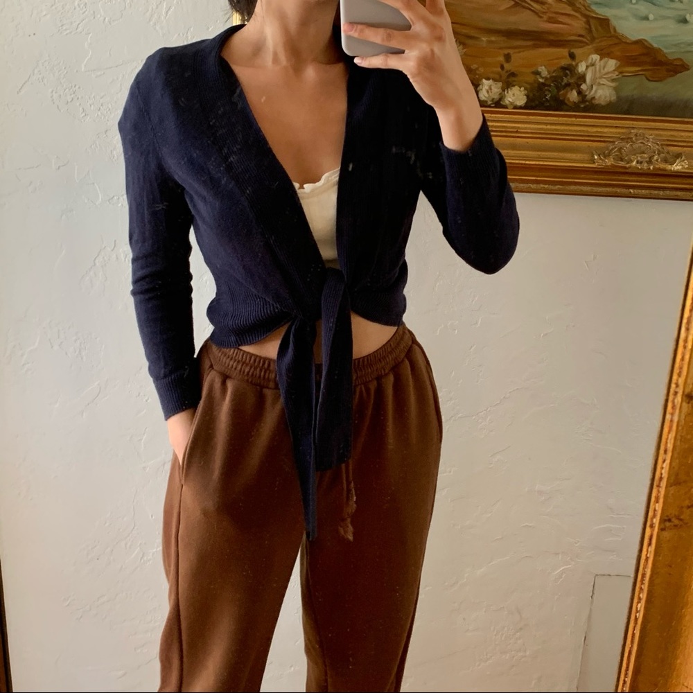 Loft dark navy cardigan